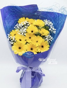 黃太陽菊畢業花束