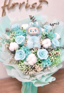 Lububu玫瑰保鮮花花束(Tiffany blue)