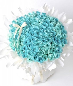99枝裝Tiffany blue玫瑰花束