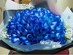 深藍玫瑰99枝玫瑰花束