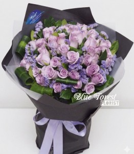 * * Lavender love*薰衣草色荷蘭淺紫玫瑰花束