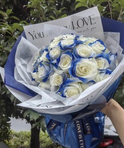 情人節系列 18支裝厄瓜多爾深藍漸變色玫瑰花束