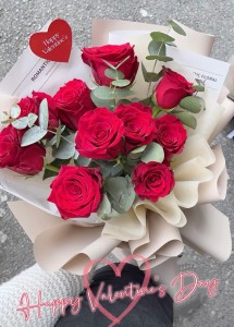 情人節系列 肯亞紅玫瑰花束11枝裝