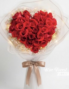 必冧推介*30枝心形紅玫瑰花束***