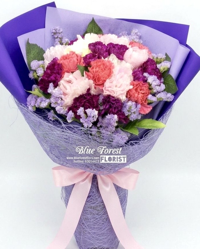 Mother's day 精選-混合色康乃馨花束