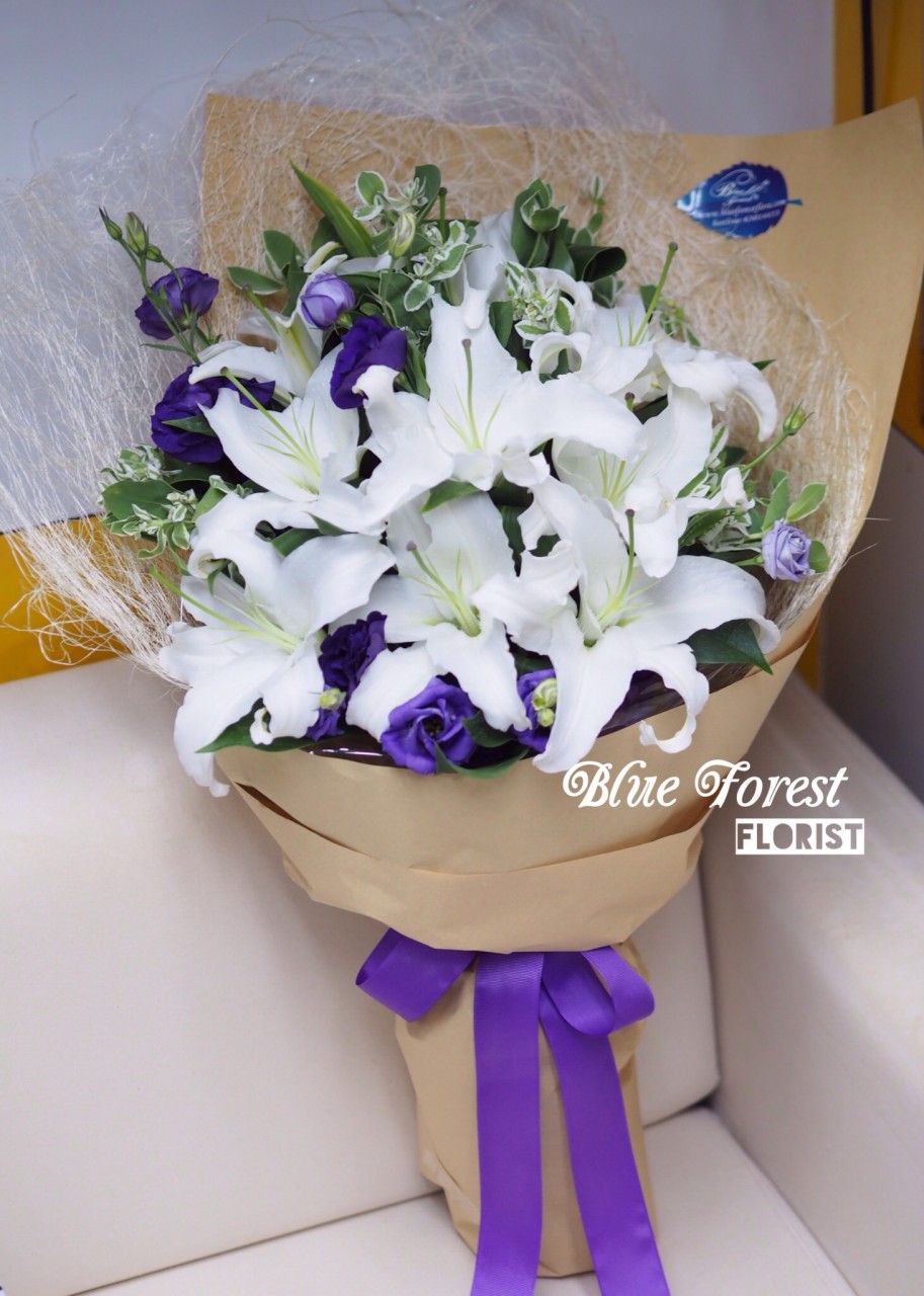 台灣白百合花束