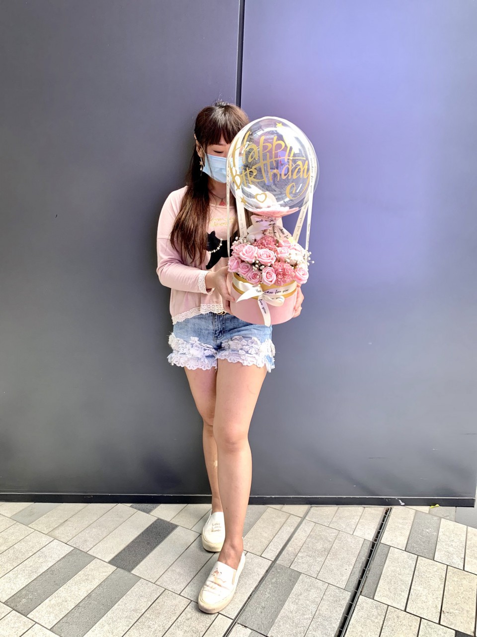 *告白氣球*香薰玫瑰花盒連生日氣球（可選鮮花玫瑰/仿真花香薰玫瑰）